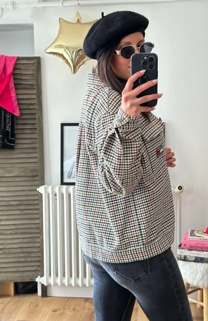 Veste bombers Tommy Hilfiger à carreaux taille 36 - photo numéro 5