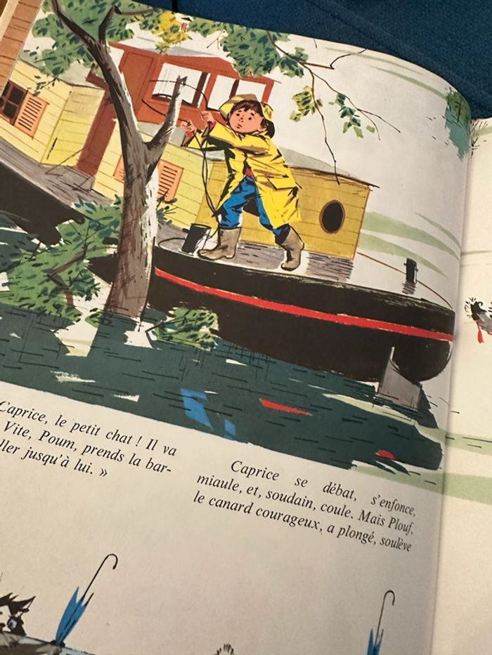 Livre ancien Fanfan et sa péniche 1970 Grands albums Hachette Pierre Probst auteur Caroline bd - photo numéro 4