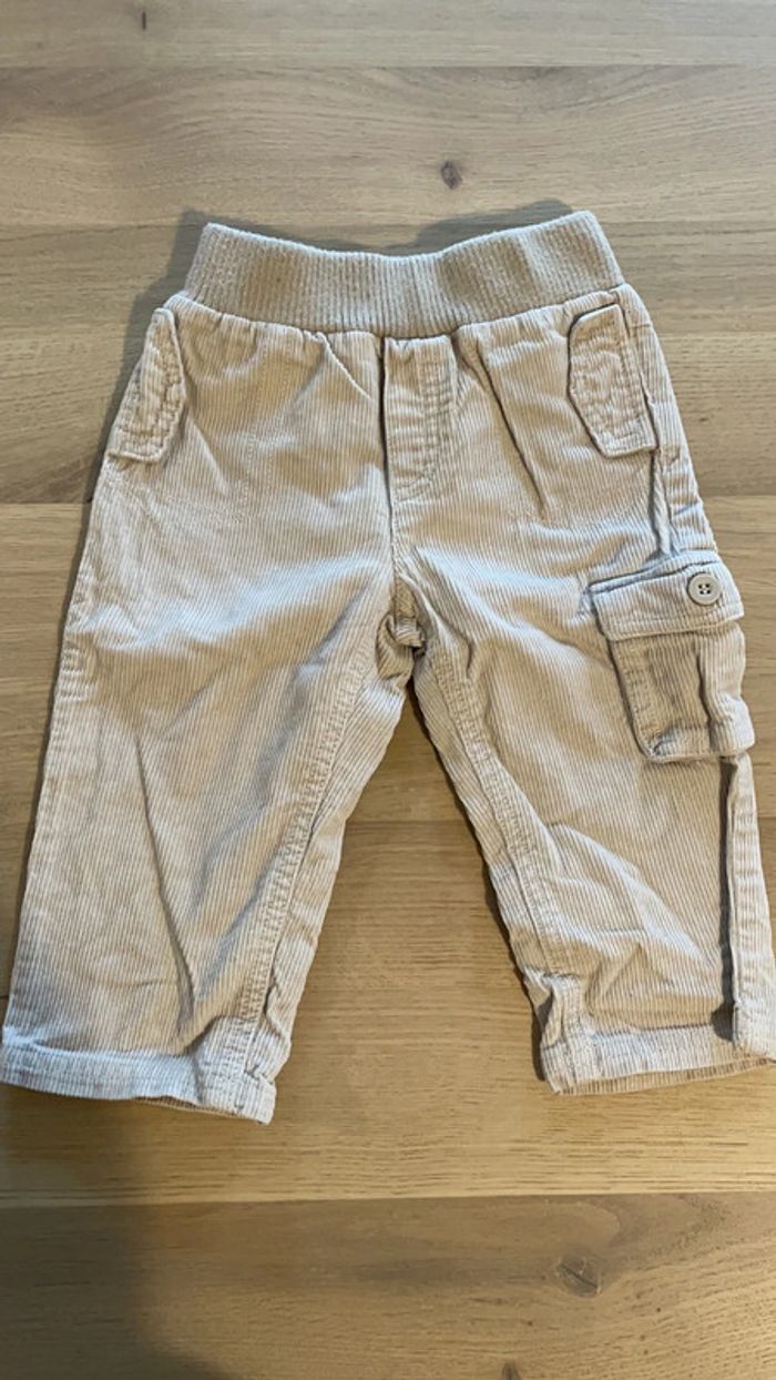 Pantalon beige velour tex 12 mois