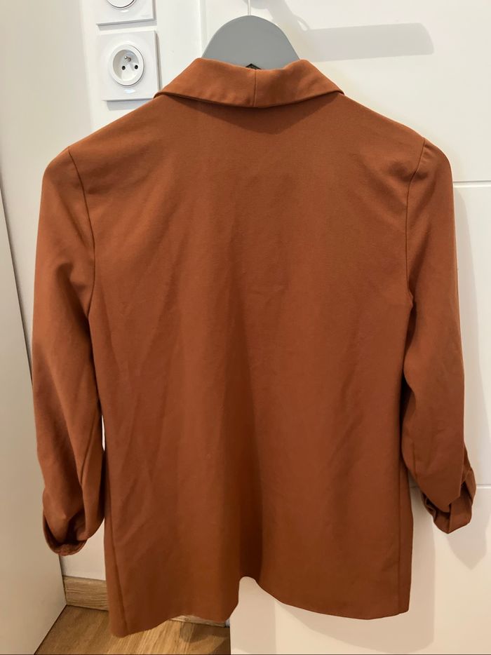 Blazer manches 3/4 marron - photo numéro 3
