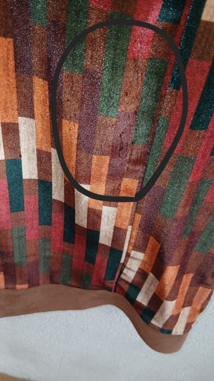 Robe  Zeta Otto marron,vert, bordeaux. - photo numéro 4