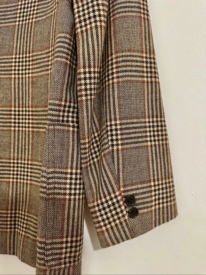 Blazer marron à carreaux – Taille M - photo numéro 3