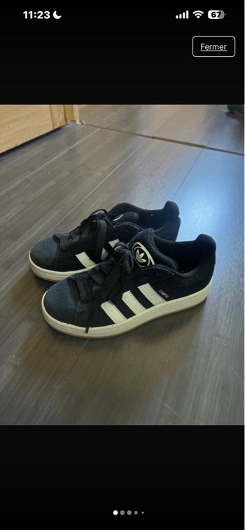 ADIDAS CAMPUS 00S BON ÉTAT - Daim Noir / T. 38.5 - Core Black