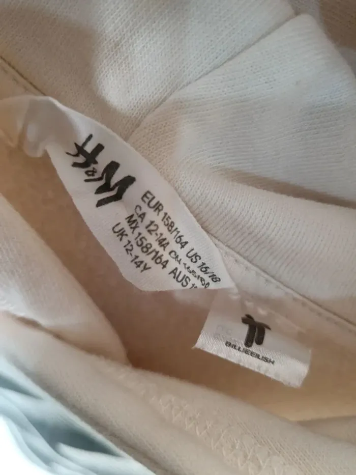C7 sweat crème H&M 13/14 ans - photo numéro 3