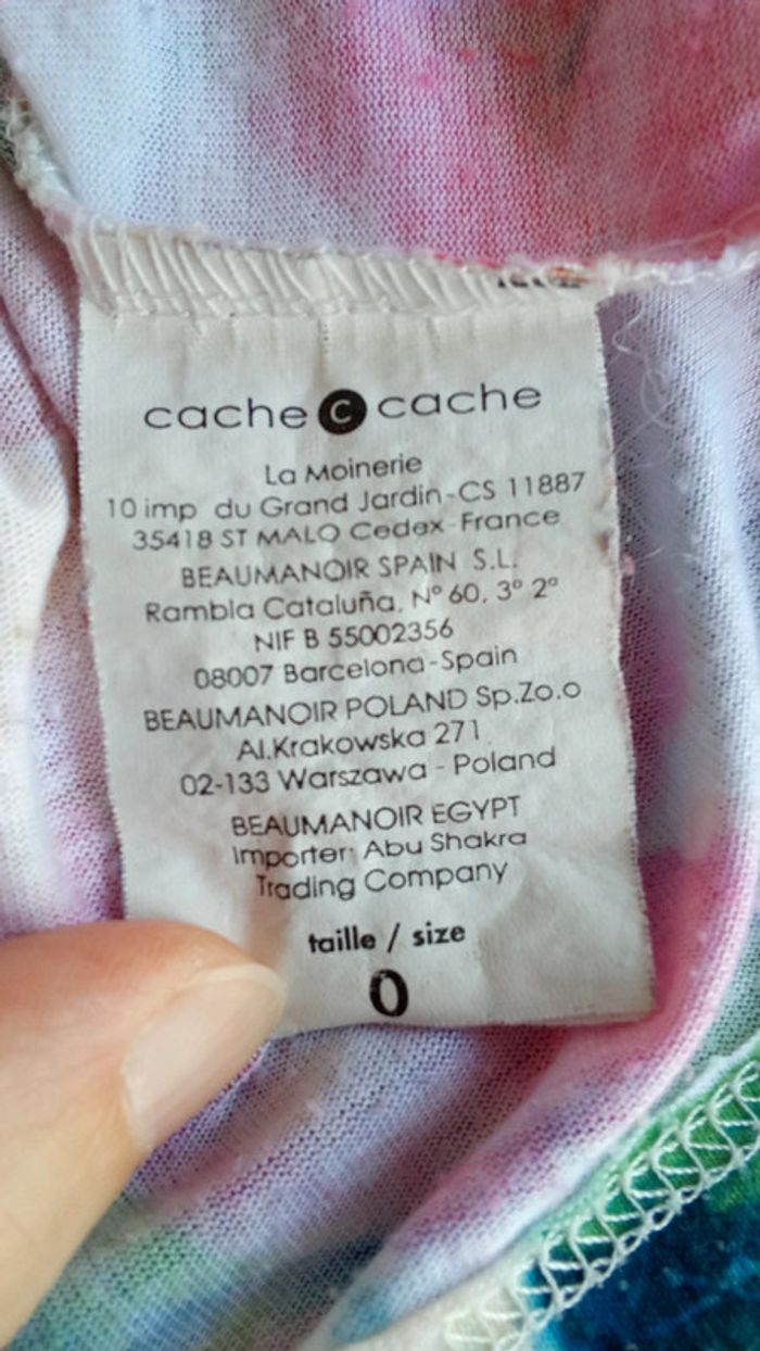T-shirt crop top cache Cache taille 0 - photo numéro 4