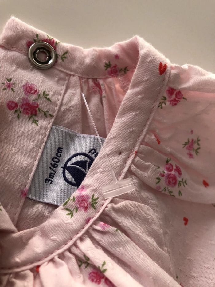 Petite robe NEUVE Petit Bateau 3 mois manches courtes - photo numéro 2