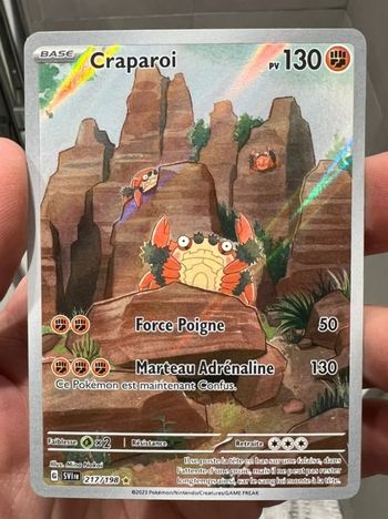 Carte pokémon neuve 🇨🇵 Craparoi 217/198 Écarlate et Violet 