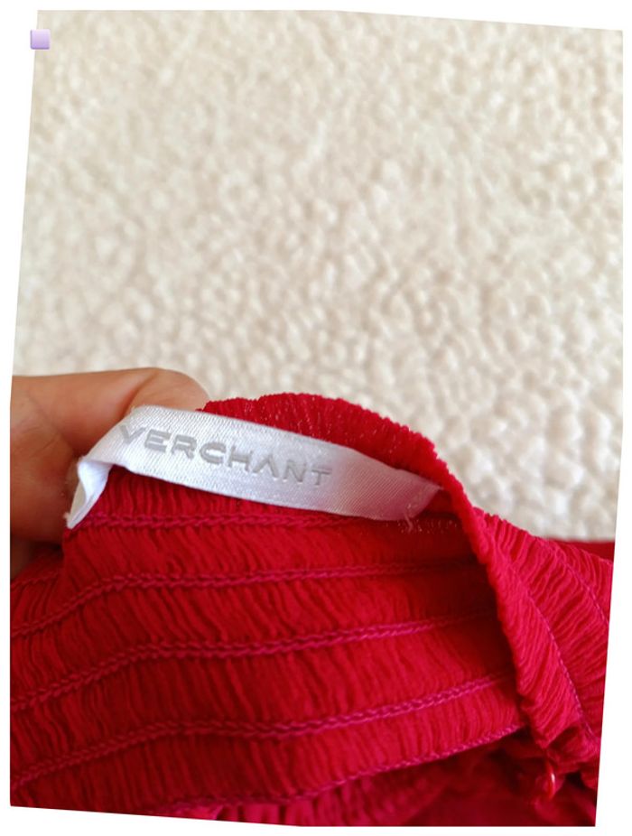 Top rouge SOIE 100% Verchant sexy mignon - photo numéro 6