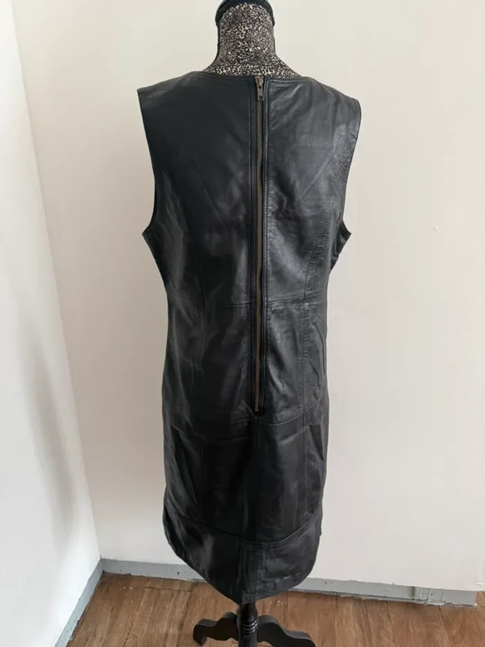 Robe sans manches en cuir véritable - Taille L - Lady Rebels - photo numéro 4