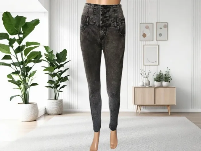 Jean skinny Elegant's taille haute sculptant effet push up ,stretch - photo numéro 2