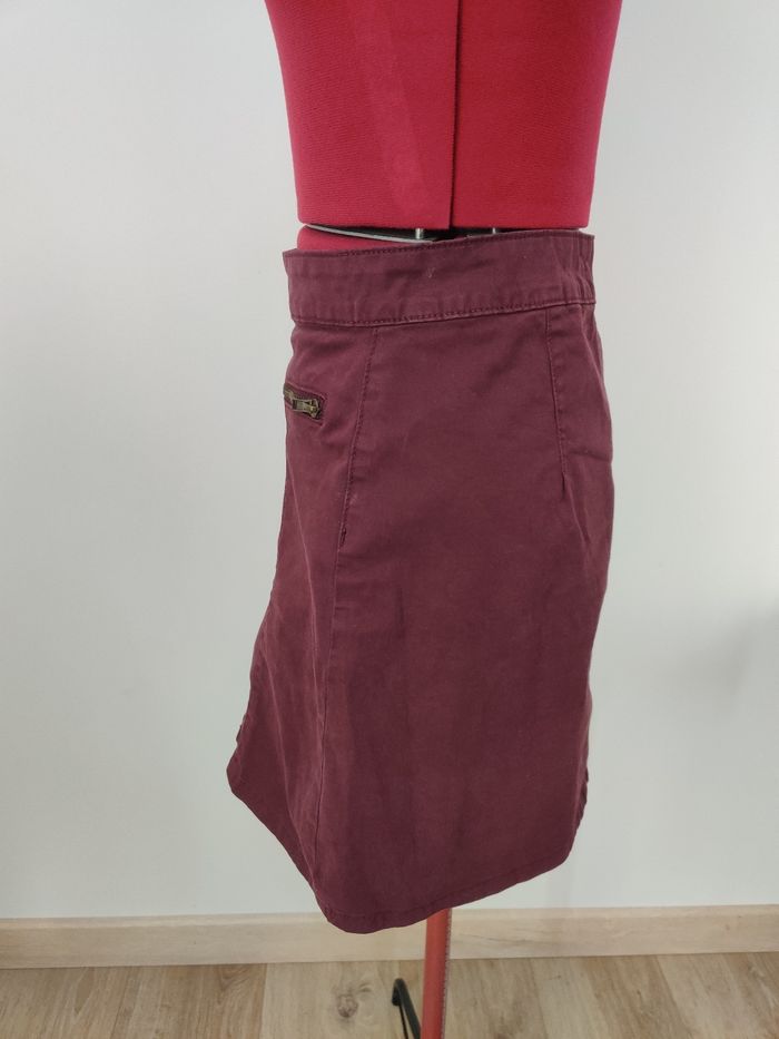 Robe trapèze bordeaux ca - photo numéro 3