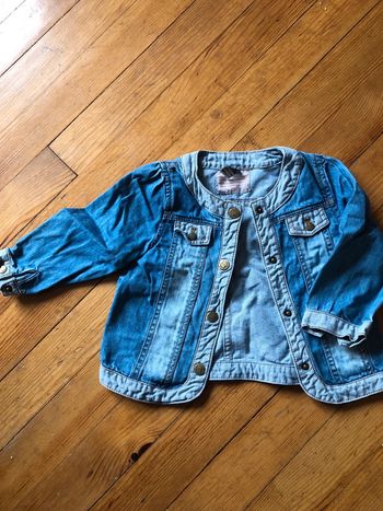 Veste en jean col rond