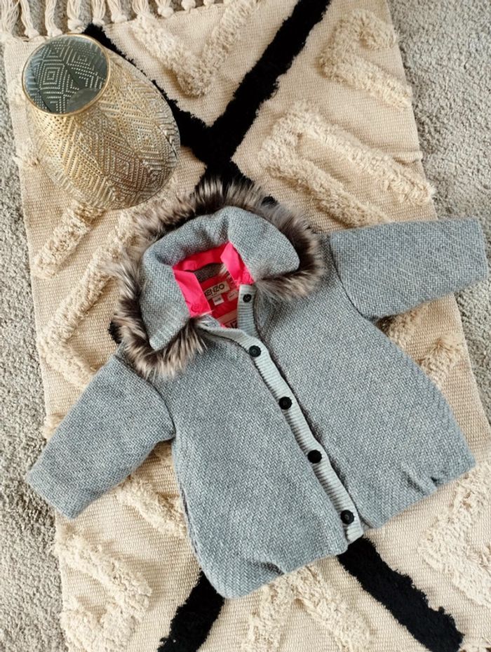 Magnifique duffle coat col fourrure