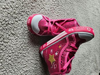 Baskets montantes fille rose pailletées – Rock and Joy pointure 27