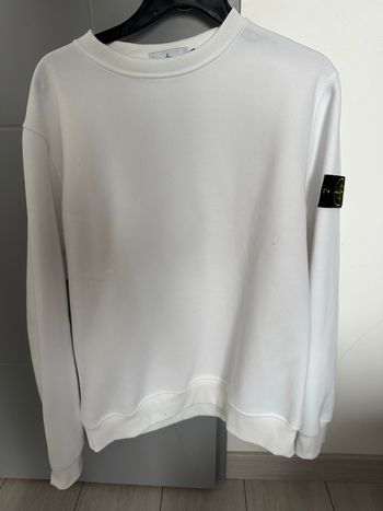 pull stone island blanc