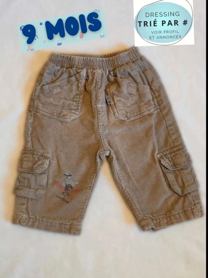 Pantalon  velours  côtelé 9 mois