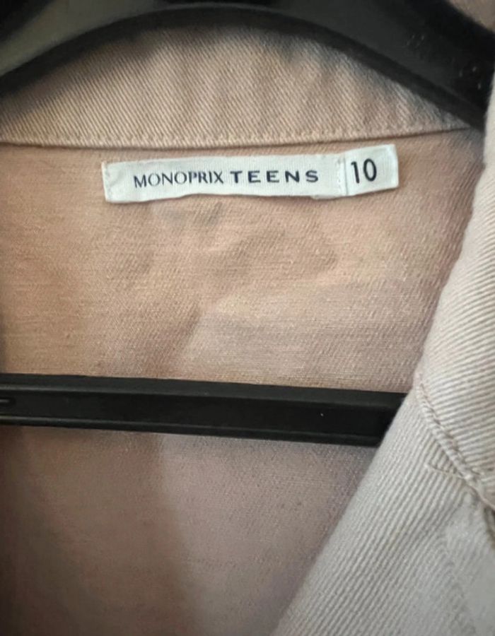 Veste trench rose sable et broderie neuve 10 ans - Monoprix Teens - photo numéro 4