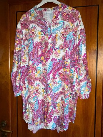 Tunique fleurie multicolore Made in Italy