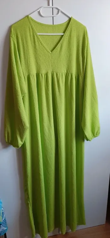 Robe longue pistache