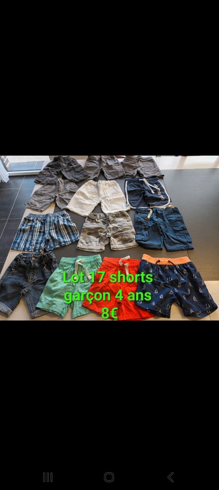 Lot 17 shorts garçon 4ans