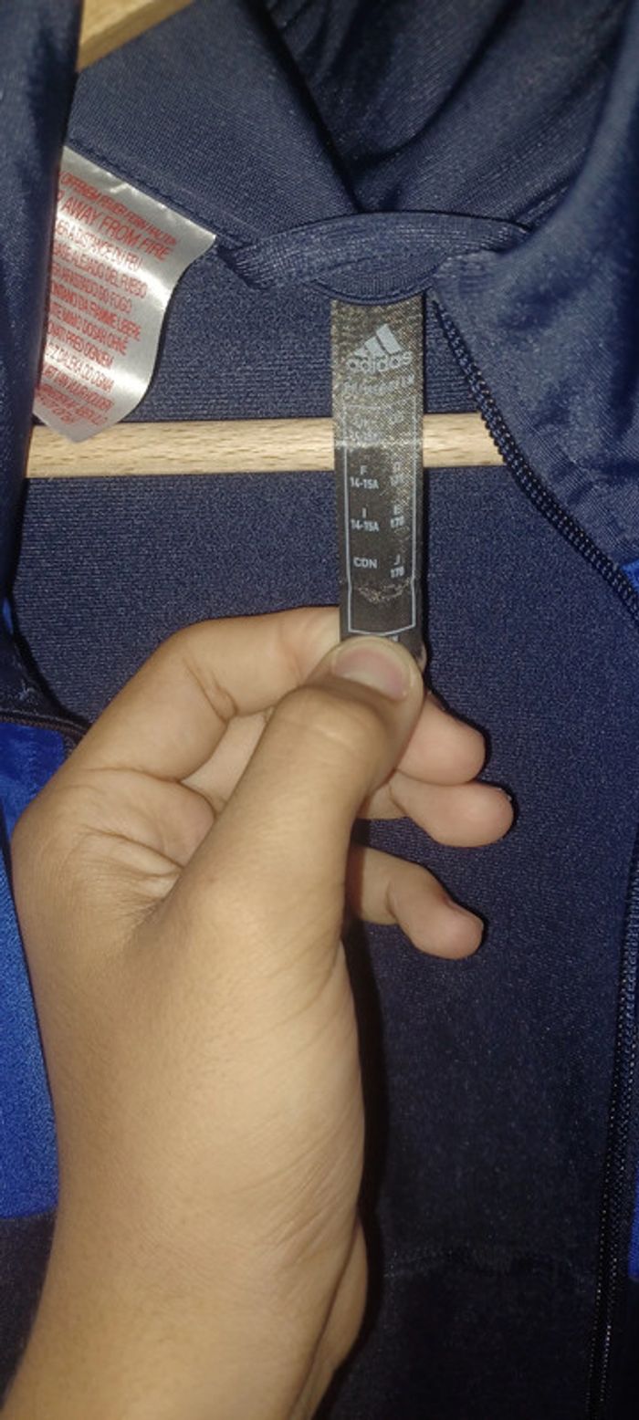 Veste adidas bleue - photo numéro 3