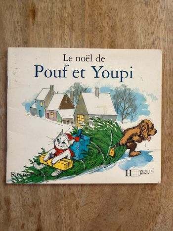 Livre ancien vintage Caroline câlin Le Noël de Pouf et Youpi Hachette Jeunesse