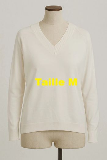 Pull col V crème Escorpion Taille M