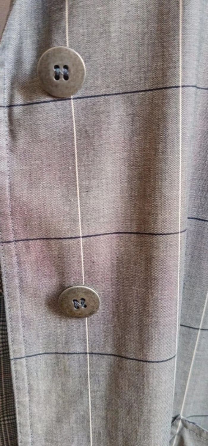 Trench vintage made in France gris a carreaux - photo numéro 10