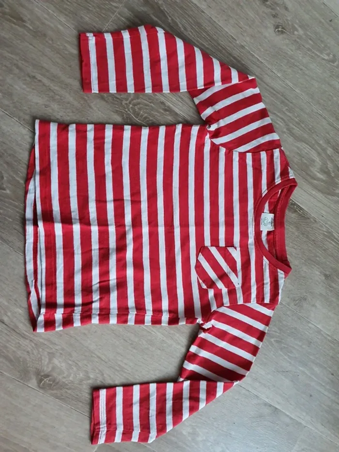 Tee-shirt à rayures taille 6 ans - photo numéro 2