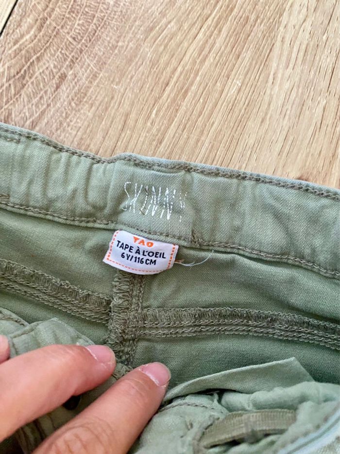 Jeans slim vert 6 ans tao - photo numéro 2