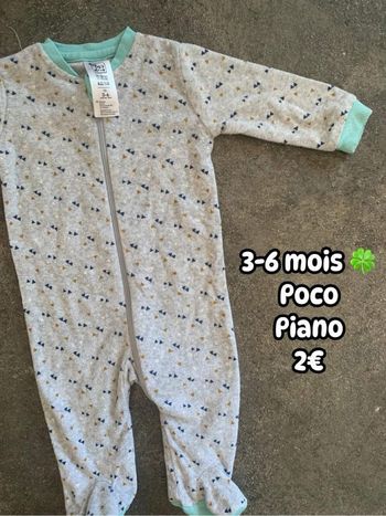 Pyjama 🍀 3-6 mois 🍀 Poco Piano