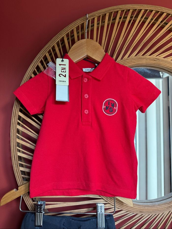 Ensemble polo et short IKKS 6 mois neuf - photo numéro 3
