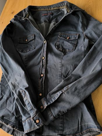 Chemise en jean Trussardi jean , femme T/XS , excellent état, bleu