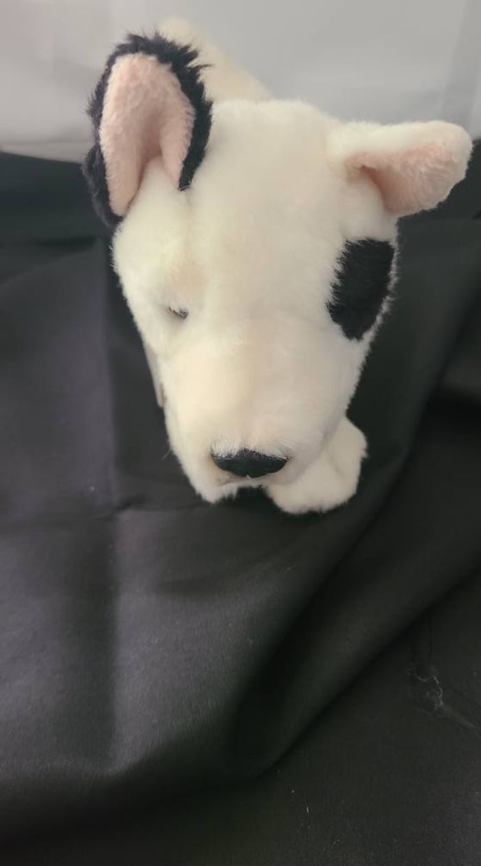 Keel Toys Tyson Bull Terrier Magnifique chien noir et blanc en peluche douce - photo numéro 6