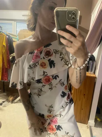 Robe fleurie ceintree taille unique