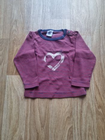 Marinière Petit Bateau - Coeur - 18 mois
