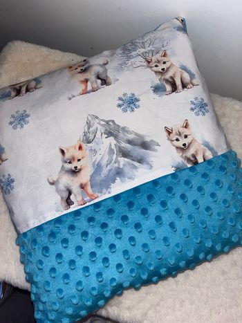 Coussin déhoussable loup