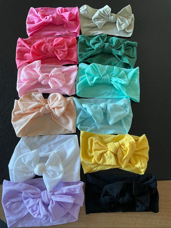 Lot de 12 bandeaux cheveux  bébé fille - photo numéro 4