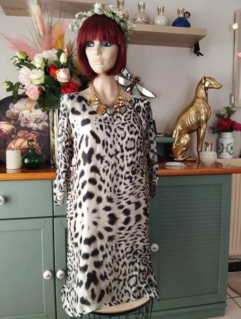 🐆Robe Légère Satin Imprimé Léopard Zara T36/38🐆