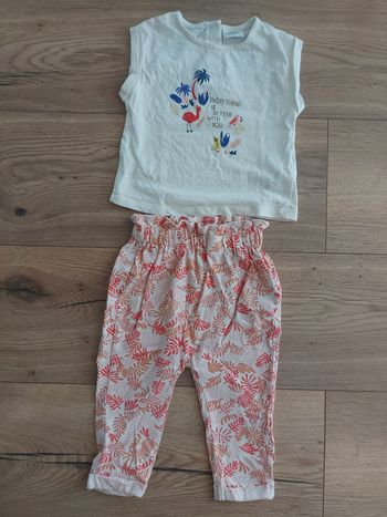 Ensemble pantalon et t-shirt 6 mois