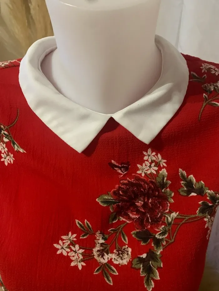 Blouse Noemie &Co taille S manches courtes très bon état col Claudine - photo numéro 2