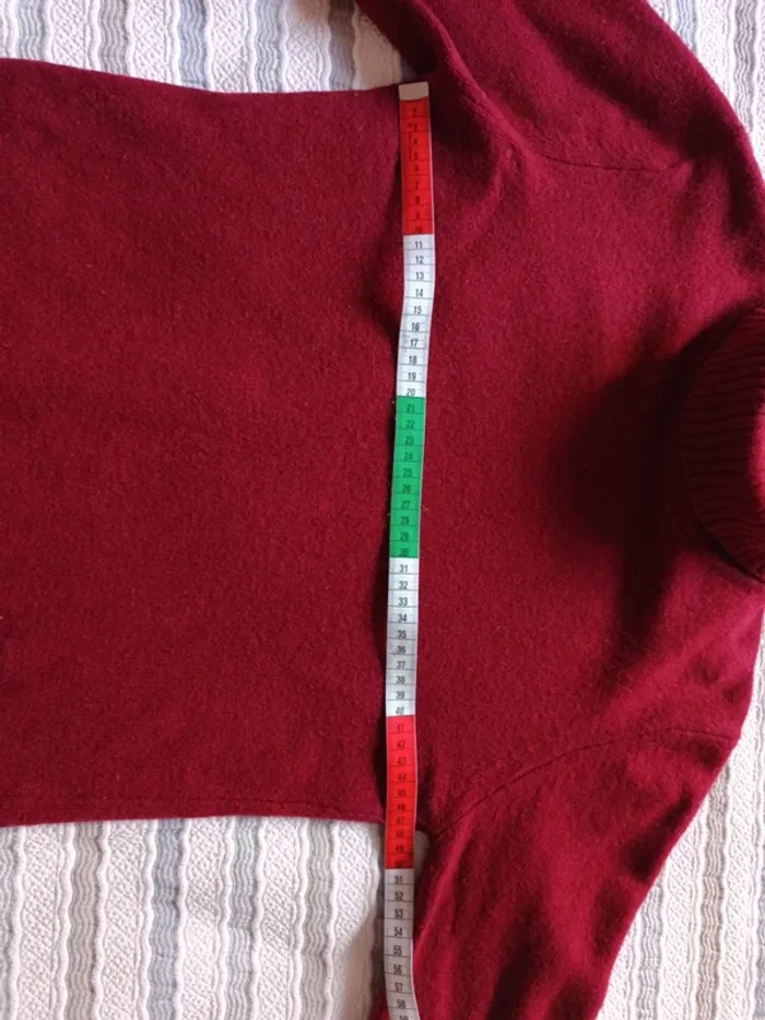 Pull Esprit t.S 80% laine bordeaux - photo numéro 6