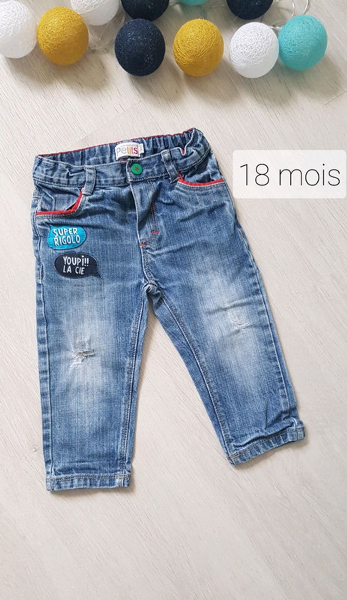 Pantalon jean style délavé 18 mois
