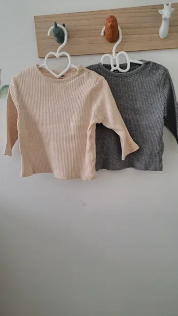 Lot de 2 Tee-shirt manche longue-kiabi - 6 mois