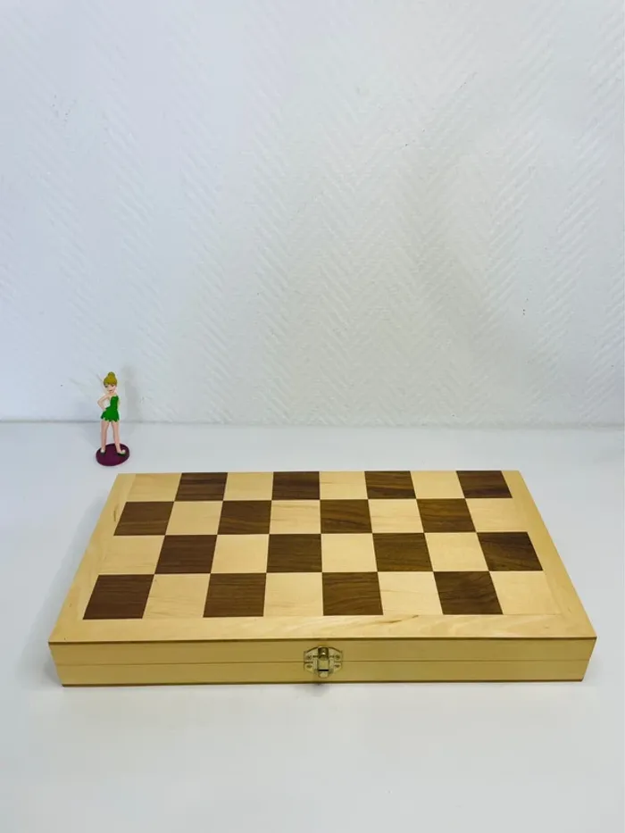 Jeu d’échecs en bois pliable - photo numéro 2