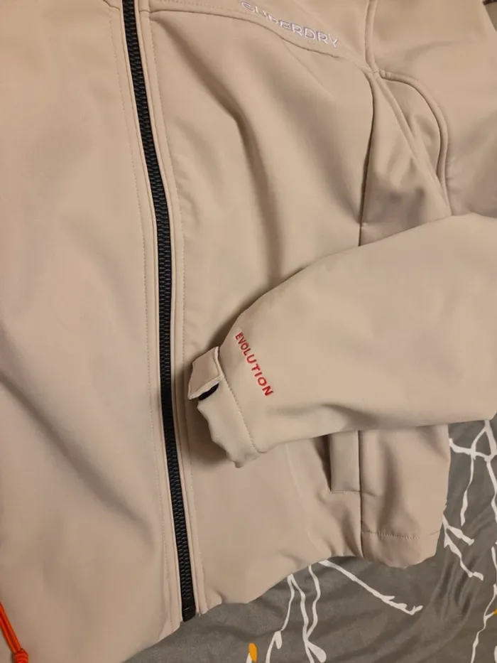 Veste de sport superdry beige - photo numéro 2