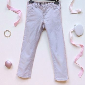 Pantalon skinny fille 8 ans mauve gris Okaïdi