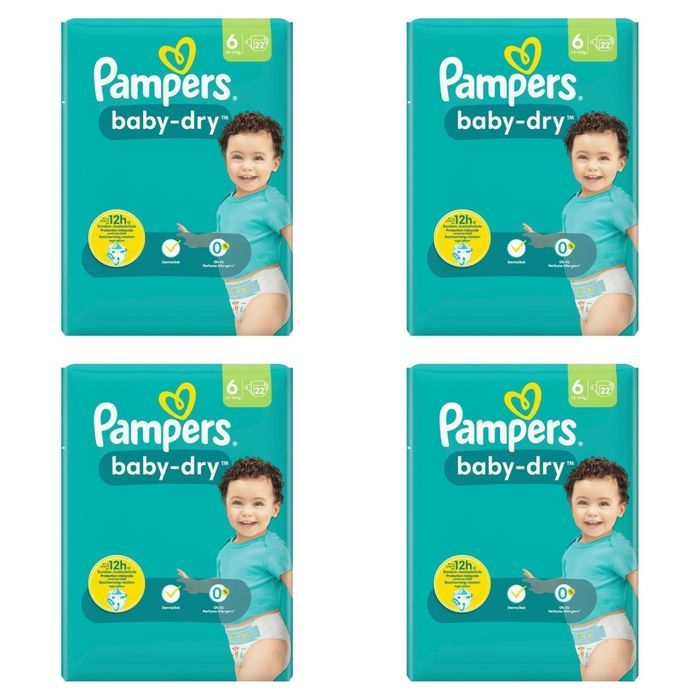 Lot de 88  Couches Pampers Baby Dry 13-18KG Taille 6 Neuf