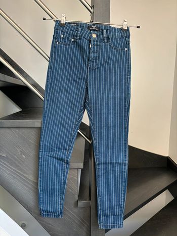Jeans rayé femme