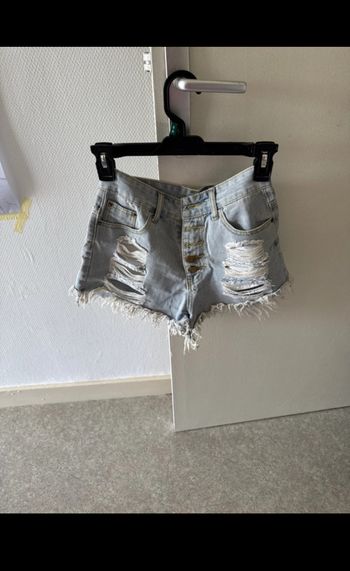 Short bleu femme